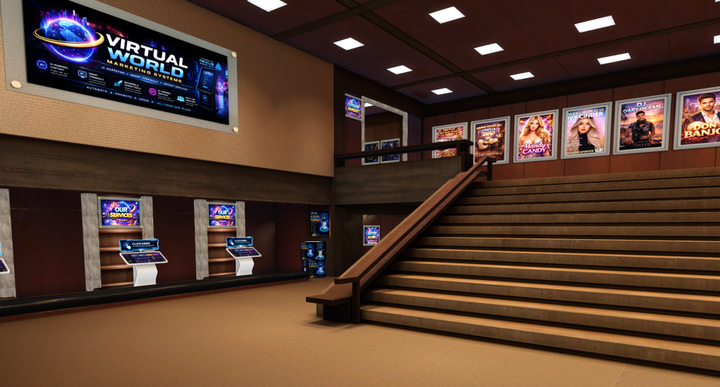 Virtual World Marketing office kiosk area